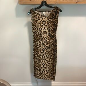 Slinky leopard body con